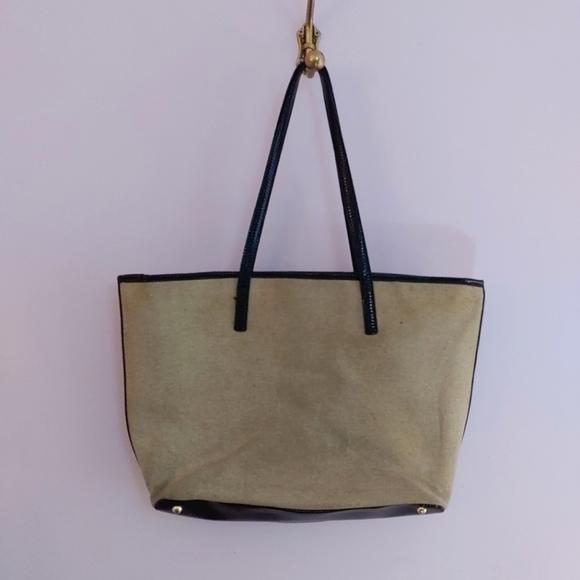 (2 for $20) Nine West cotton/linen large tote bag - Picture 4 of 8